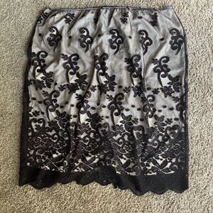 Lane Bryant Black Lace Skirt 28